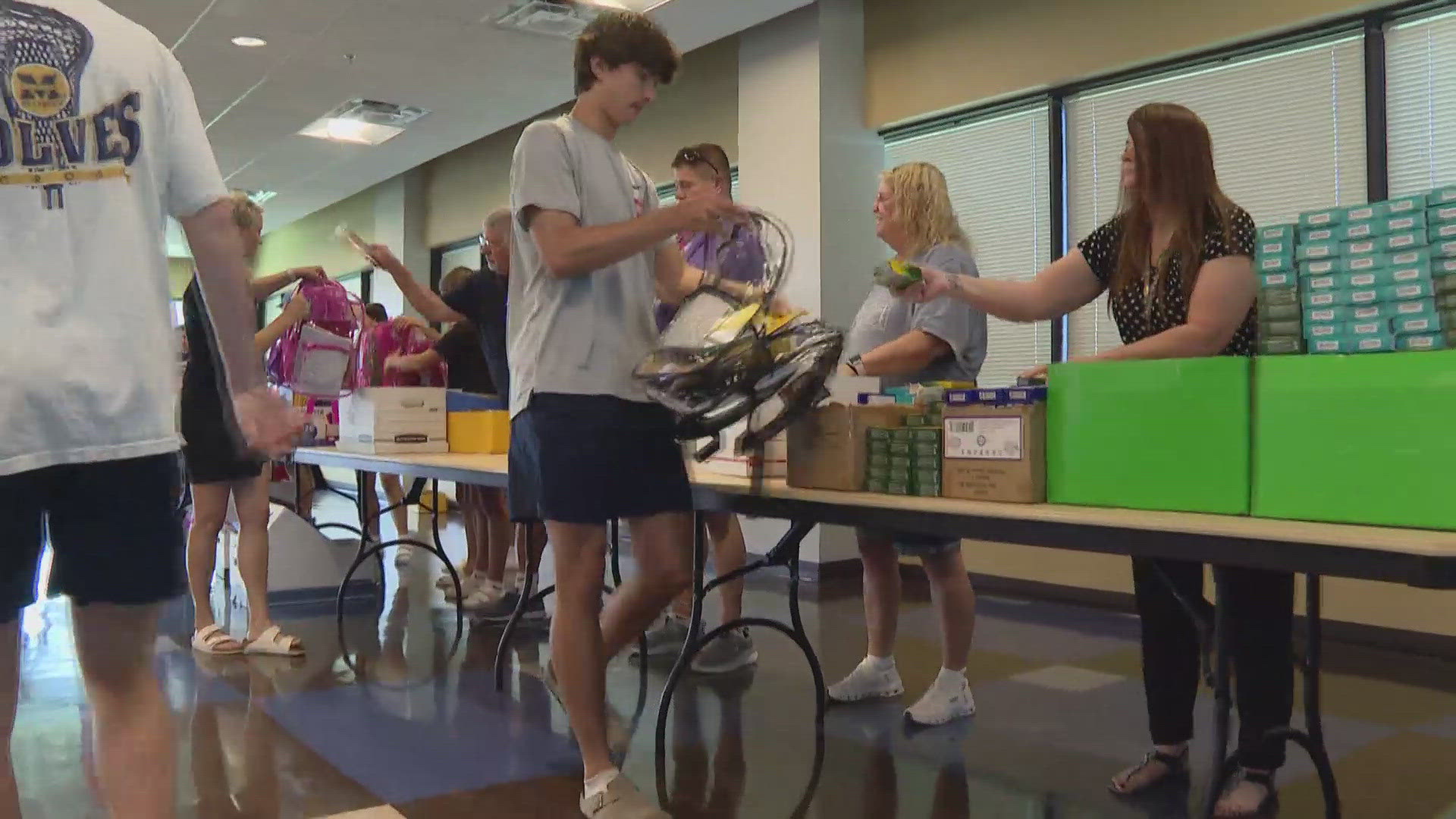 The back to school bash held by Waco Police helped fill more than 1000 backpacks with school supplies for students. 