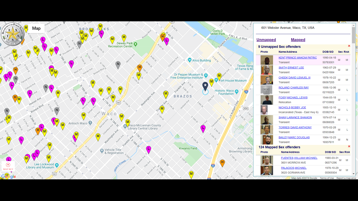 MAPS: Here's where some registered sex offenders live in general areas within our viewing area ...