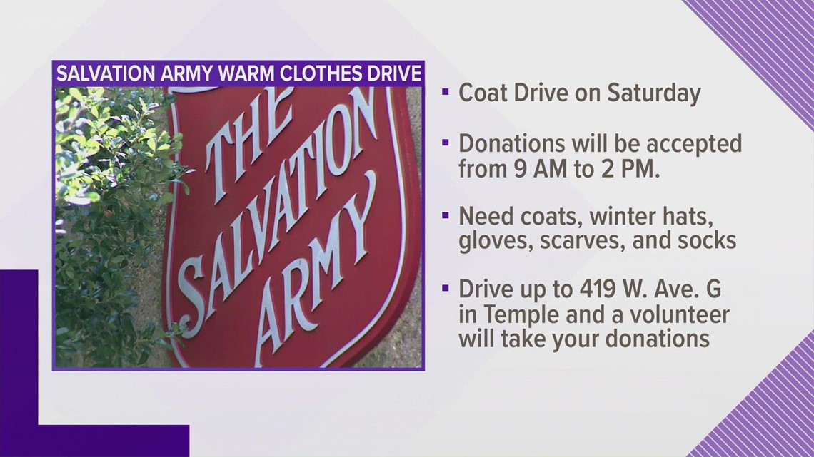 'Urgent need' for warm clothes at Salvation Army of Bell County