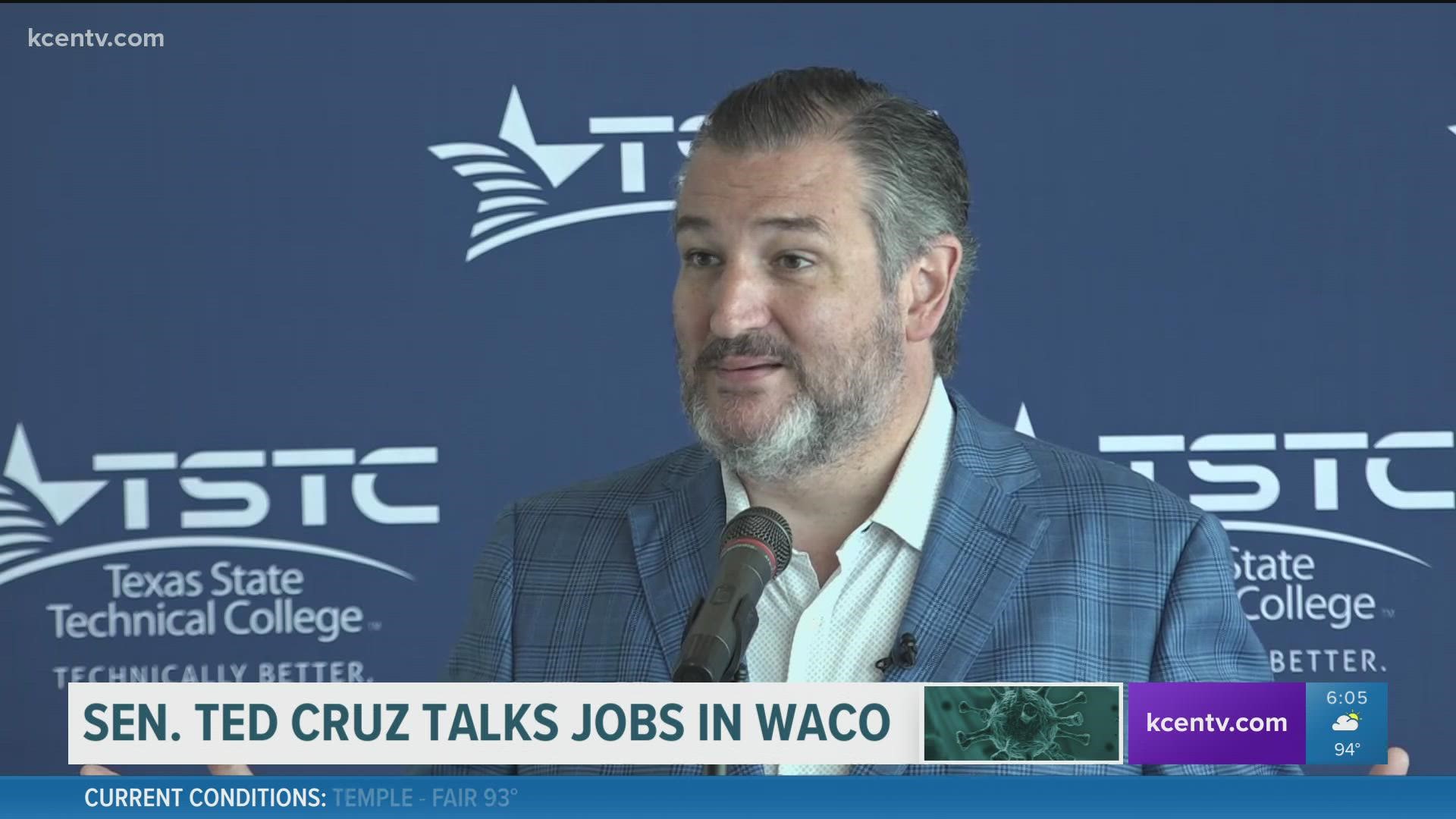 In addition to the speaking about the workforce and how technical school play a role in it, Cruz mentioned legislation he fired to help provide scholarship funds.