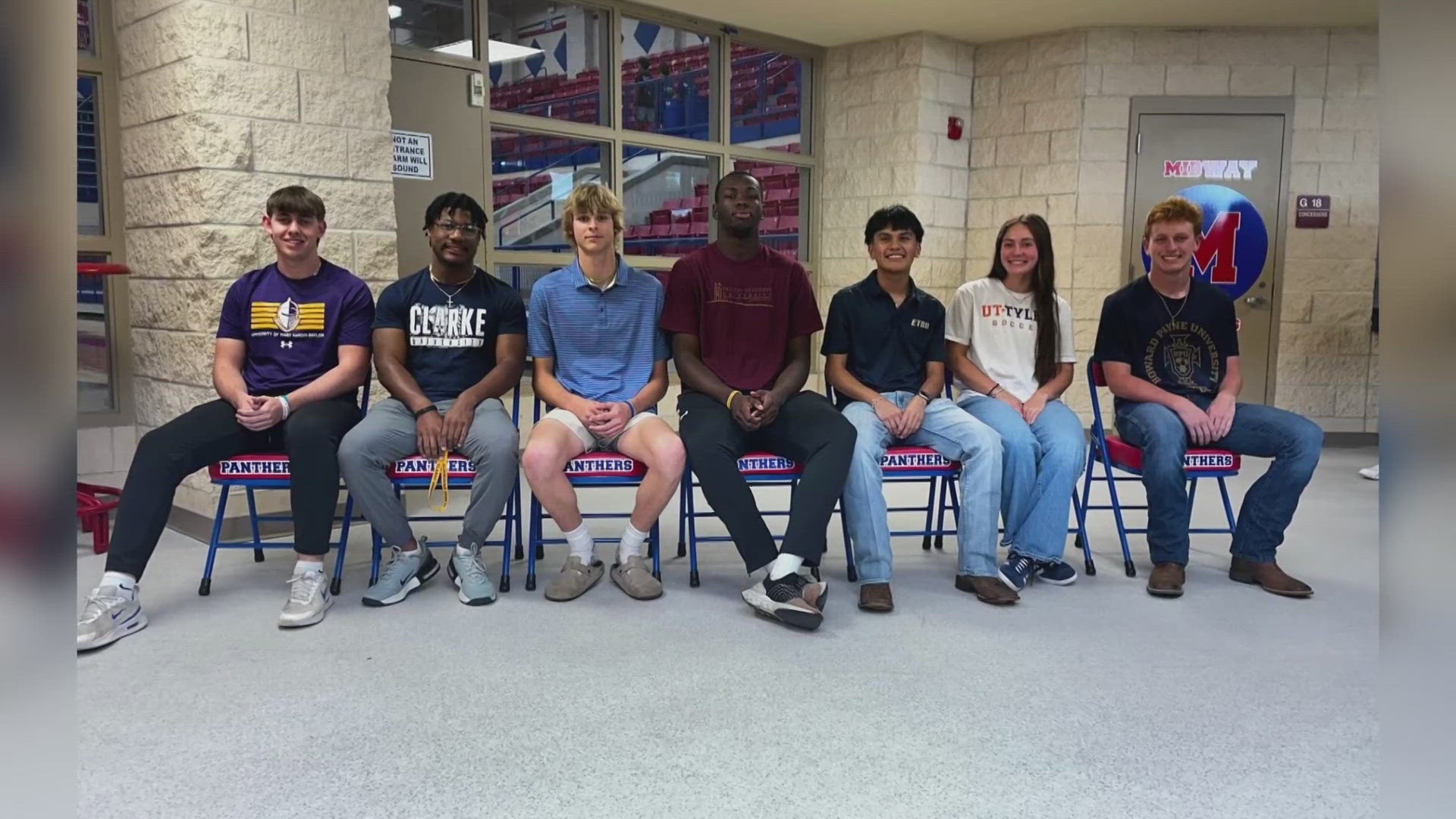 Midway High School hosted a signing for eight student athletes to continue their athletic and academic careers.