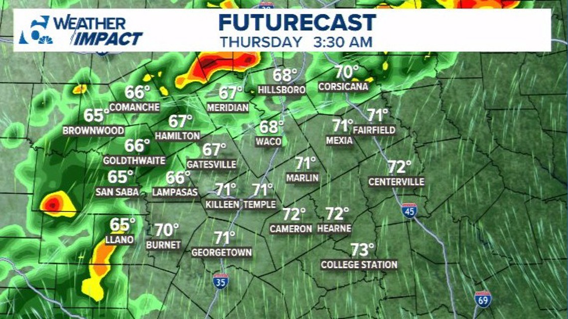 Multiple storm systems could bring up to 5 inches of rain to Waco, parts of Central Texas