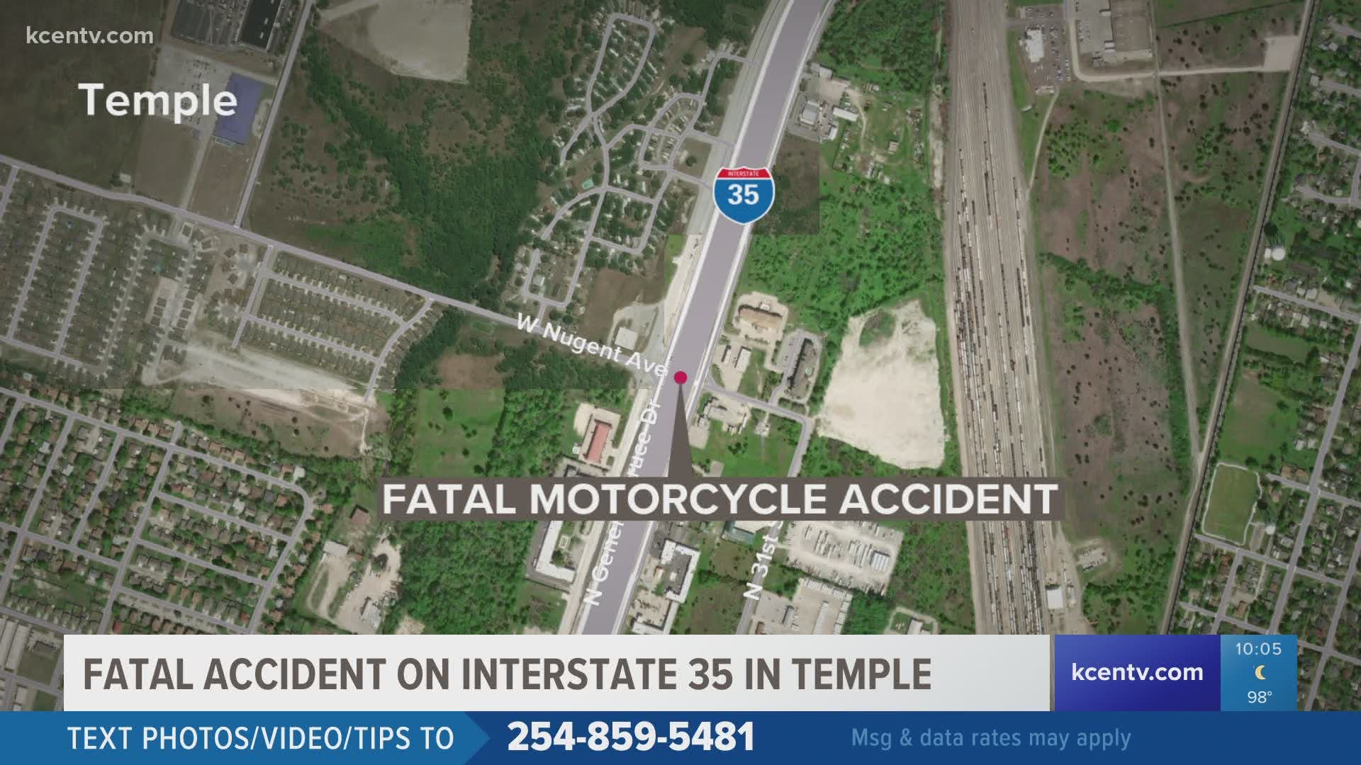 The accident happened early Saturday morning on I-35 near West Nugent Avenue. The victim has not yet been identified.