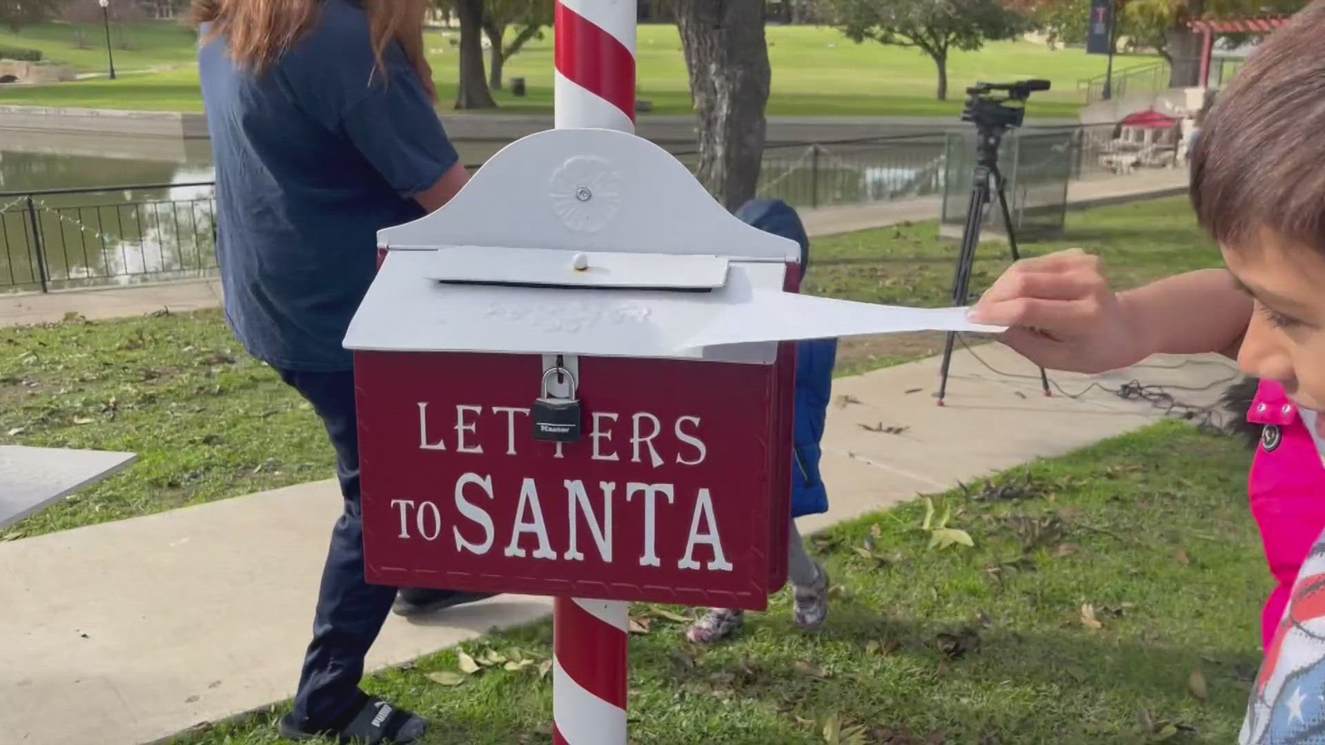 Children of all ages are writing their letter to Santa from Central Texas College