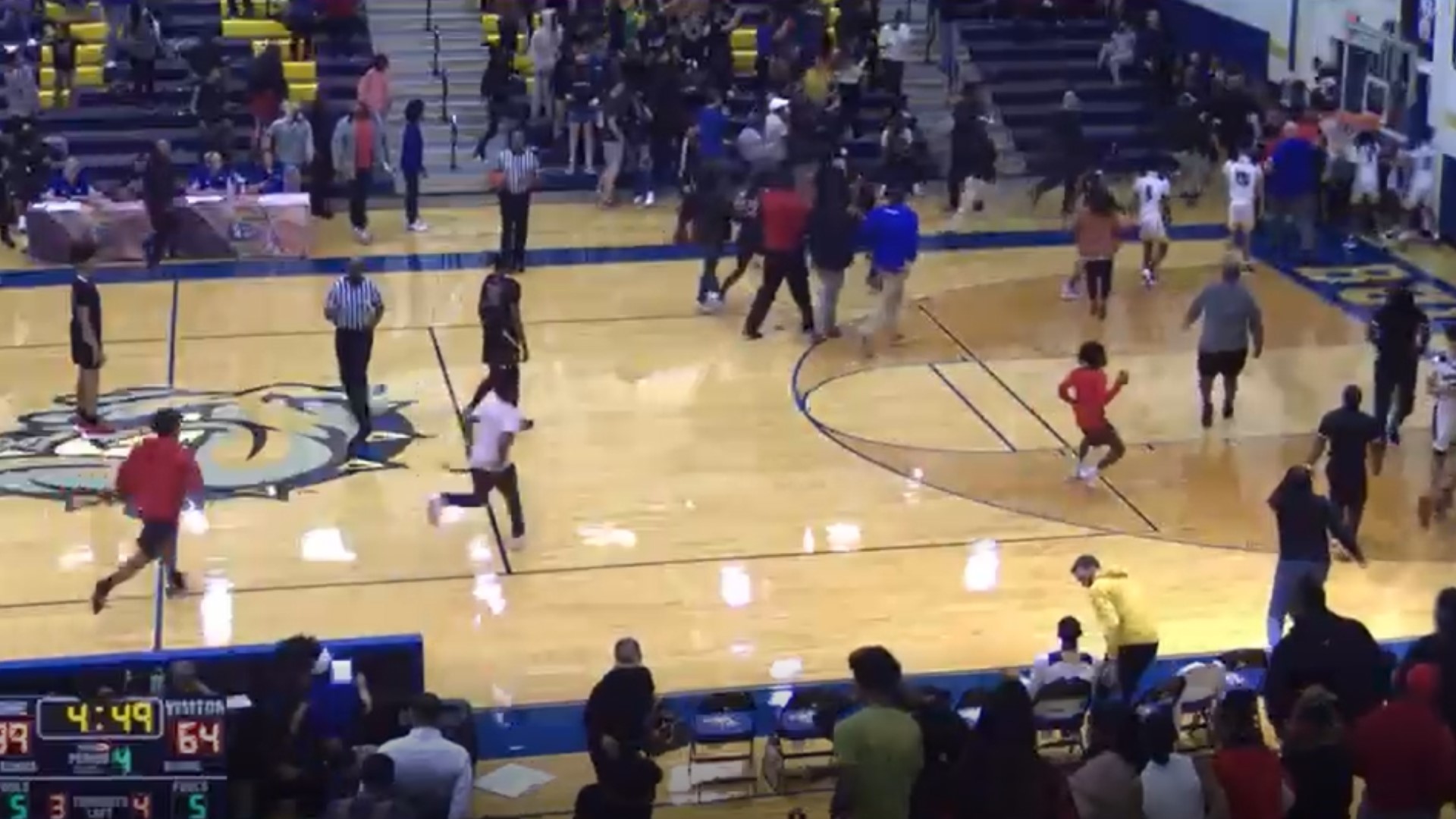 High School basketball brawl leads to seven arrests