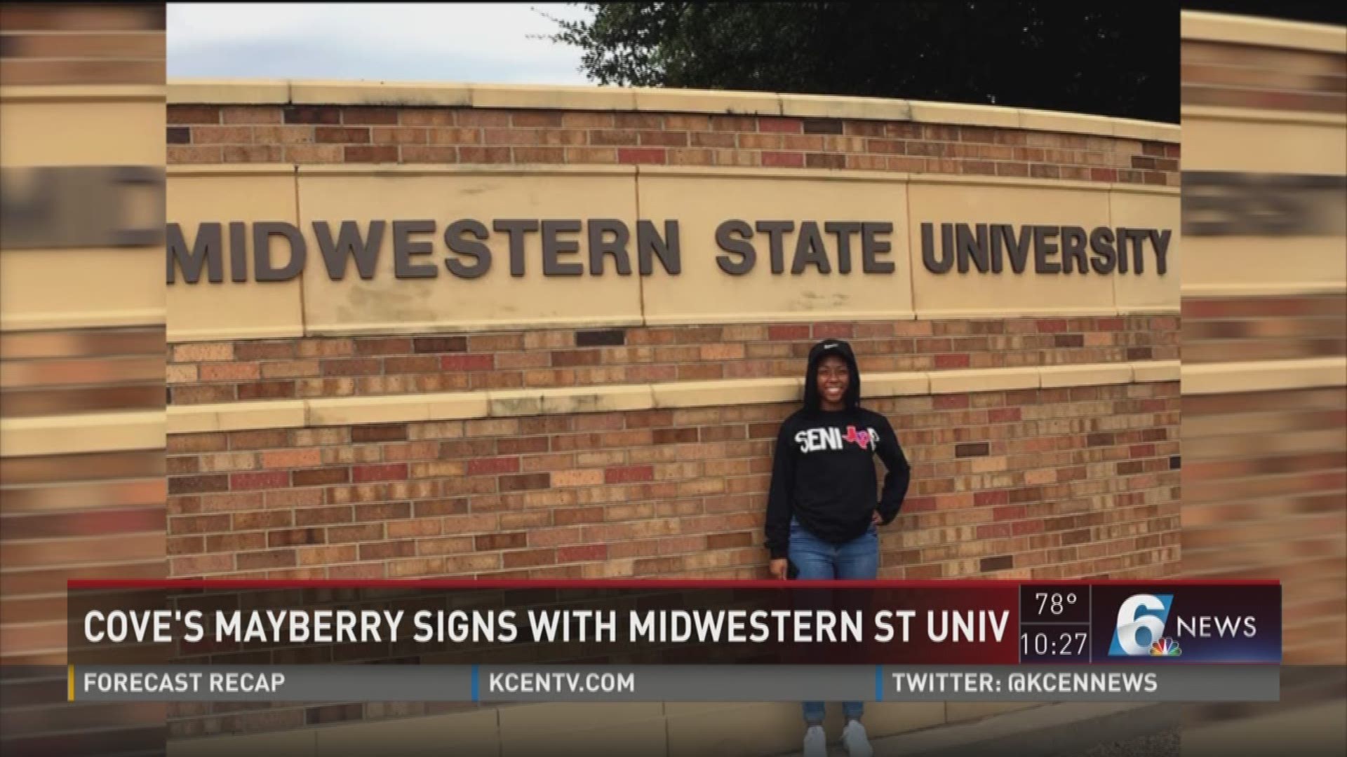 Copperas Cove's Kamryn Mayberry has signed a scholarship to cheer at Midwestern State University in Wichita Falls. 