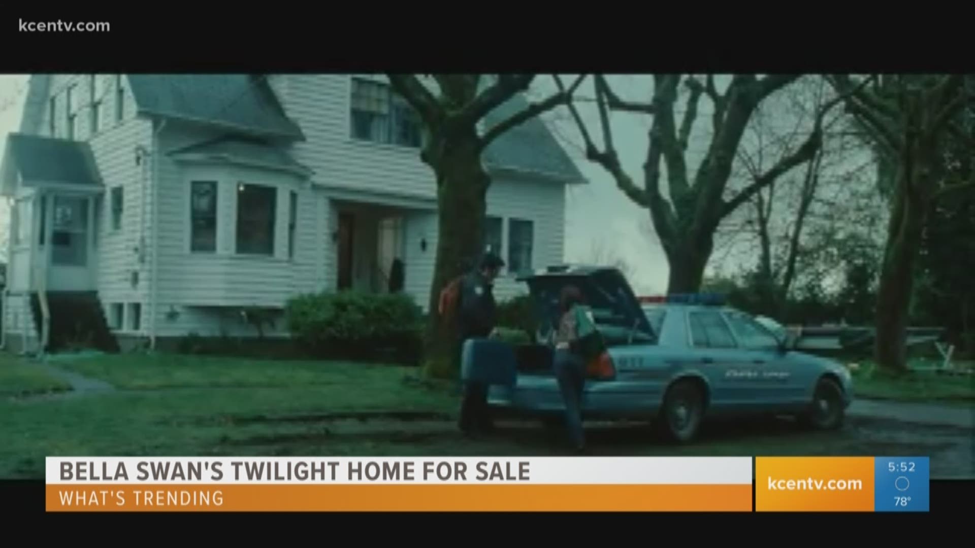 Girl buys $300 worth of toys, 'Twilight" house for sell, dog in front seat.