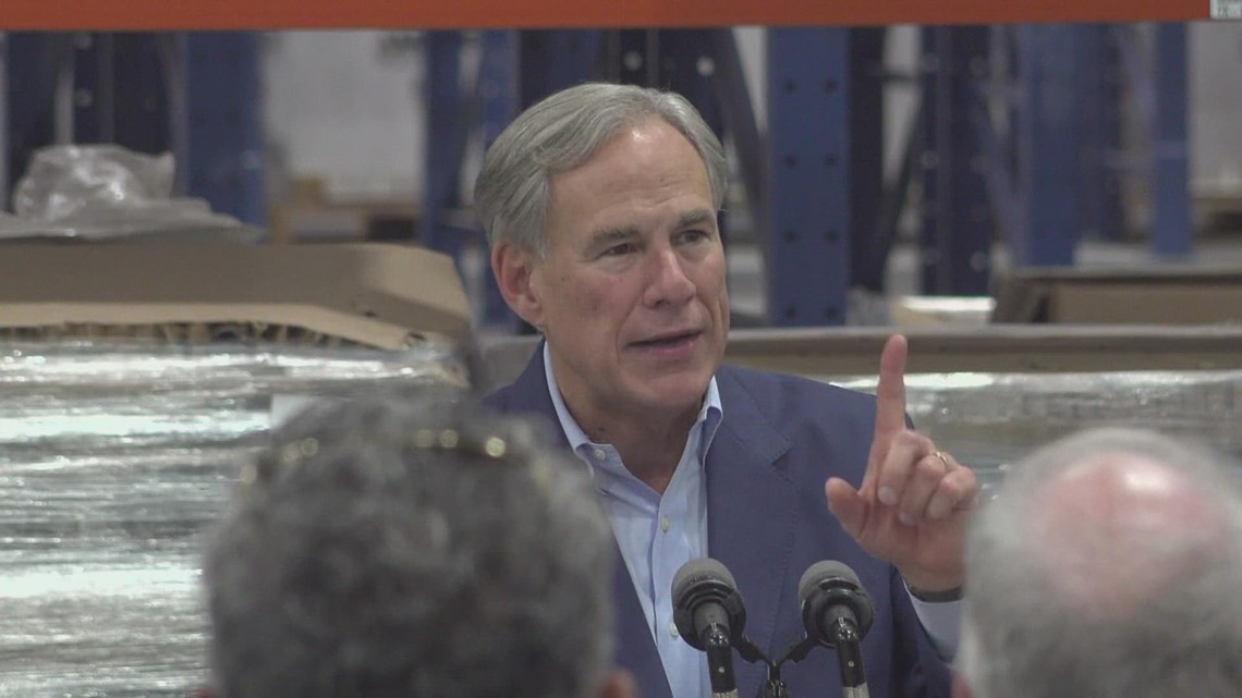Texas governor stops in Temple, Texas for ribbon cutting