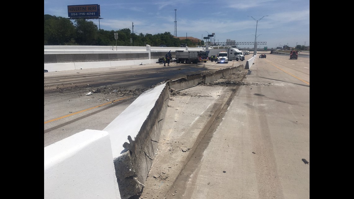 Semitruck catches fire on I35 after 8vehicle crash in Temple