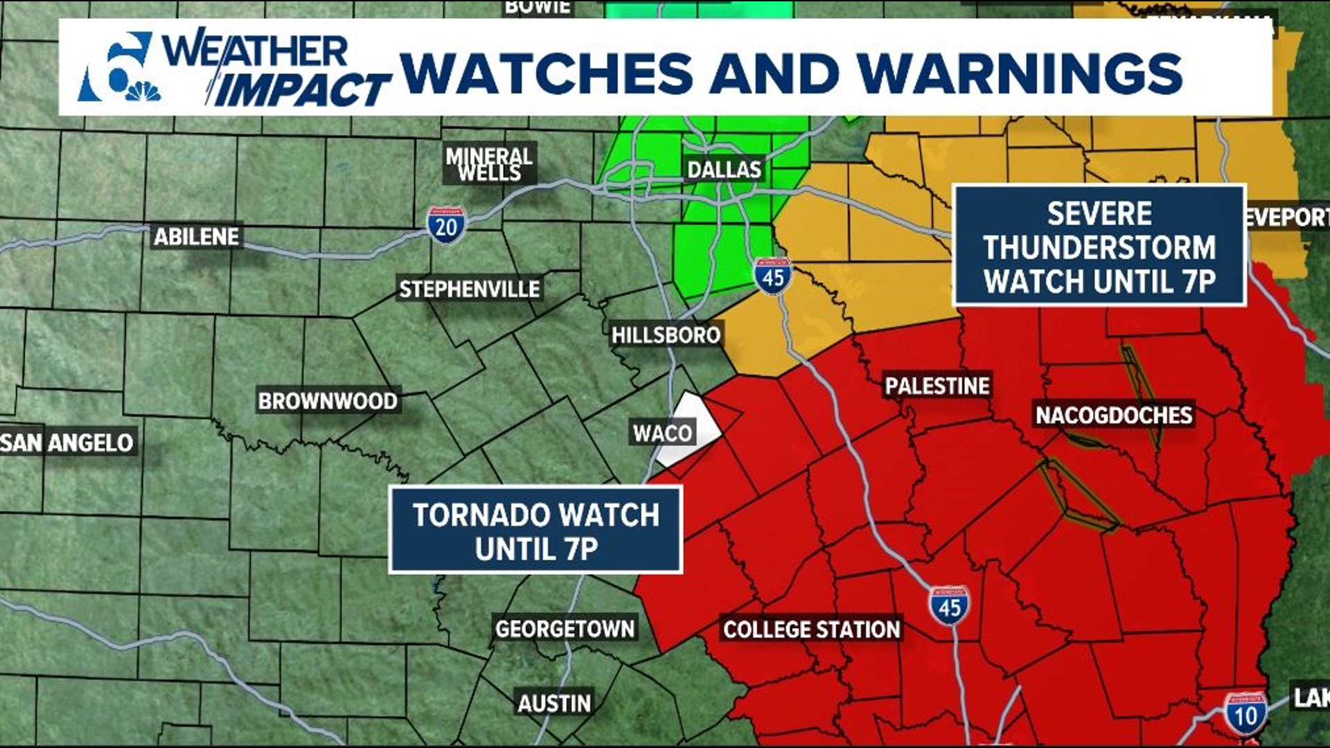 Weather Impact Alert Day | Strong to Severe Storms moving across the ...