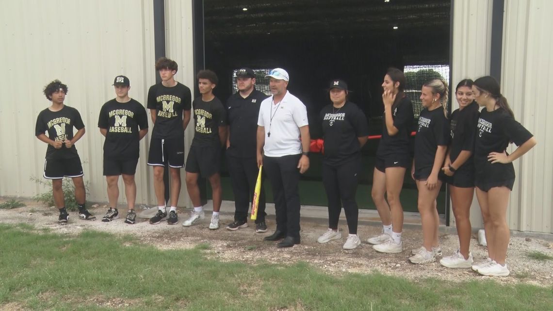 McGregor ISD opens new indoor batting cage facility with unique ribbon-cutting ceremony