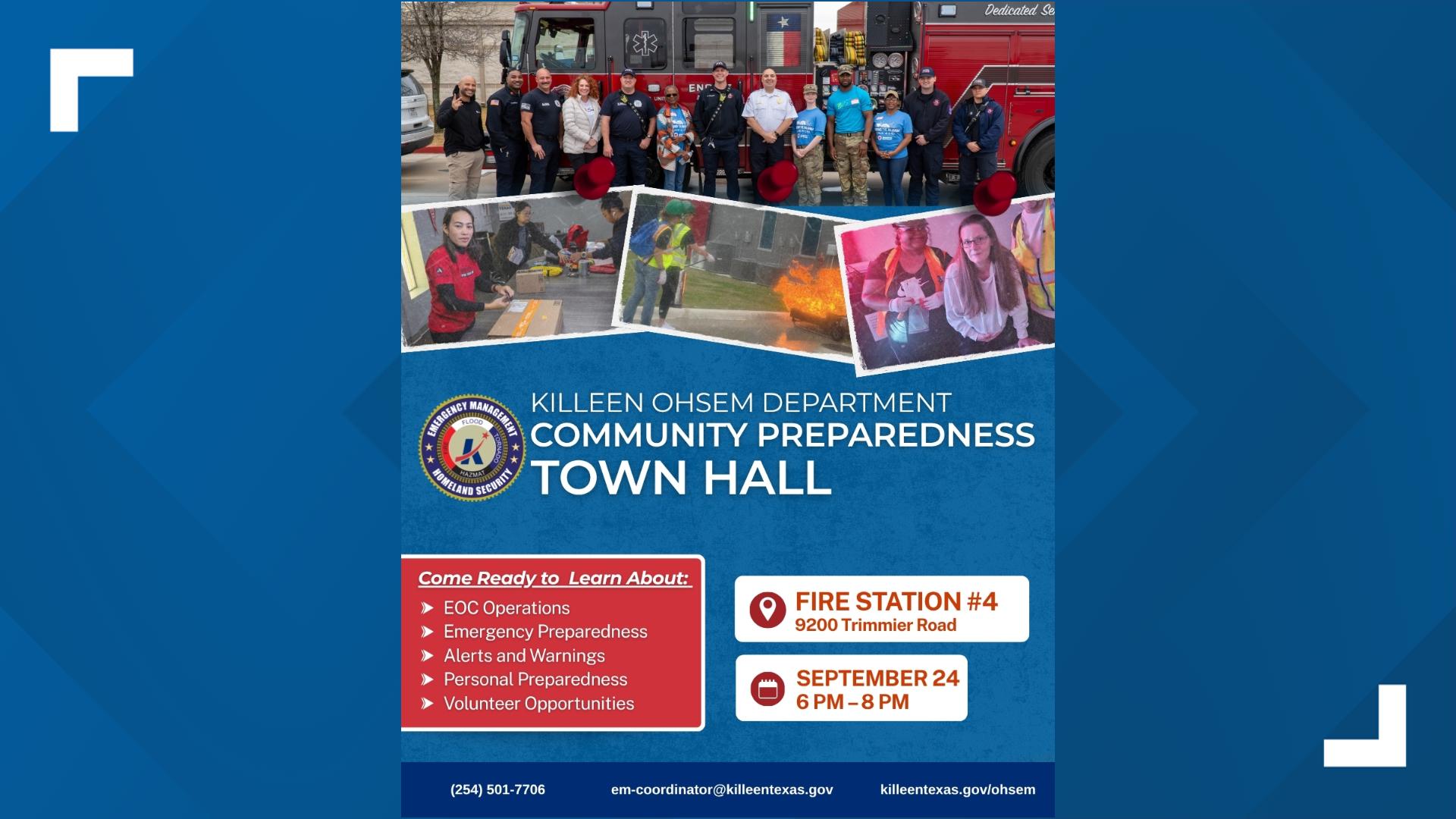 Killeen to host free emergency preparedness town hall Sept. 24