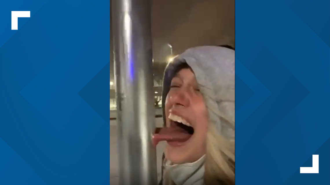 Baylor University student's tongue gets stuck to metal pole | kcentv ...