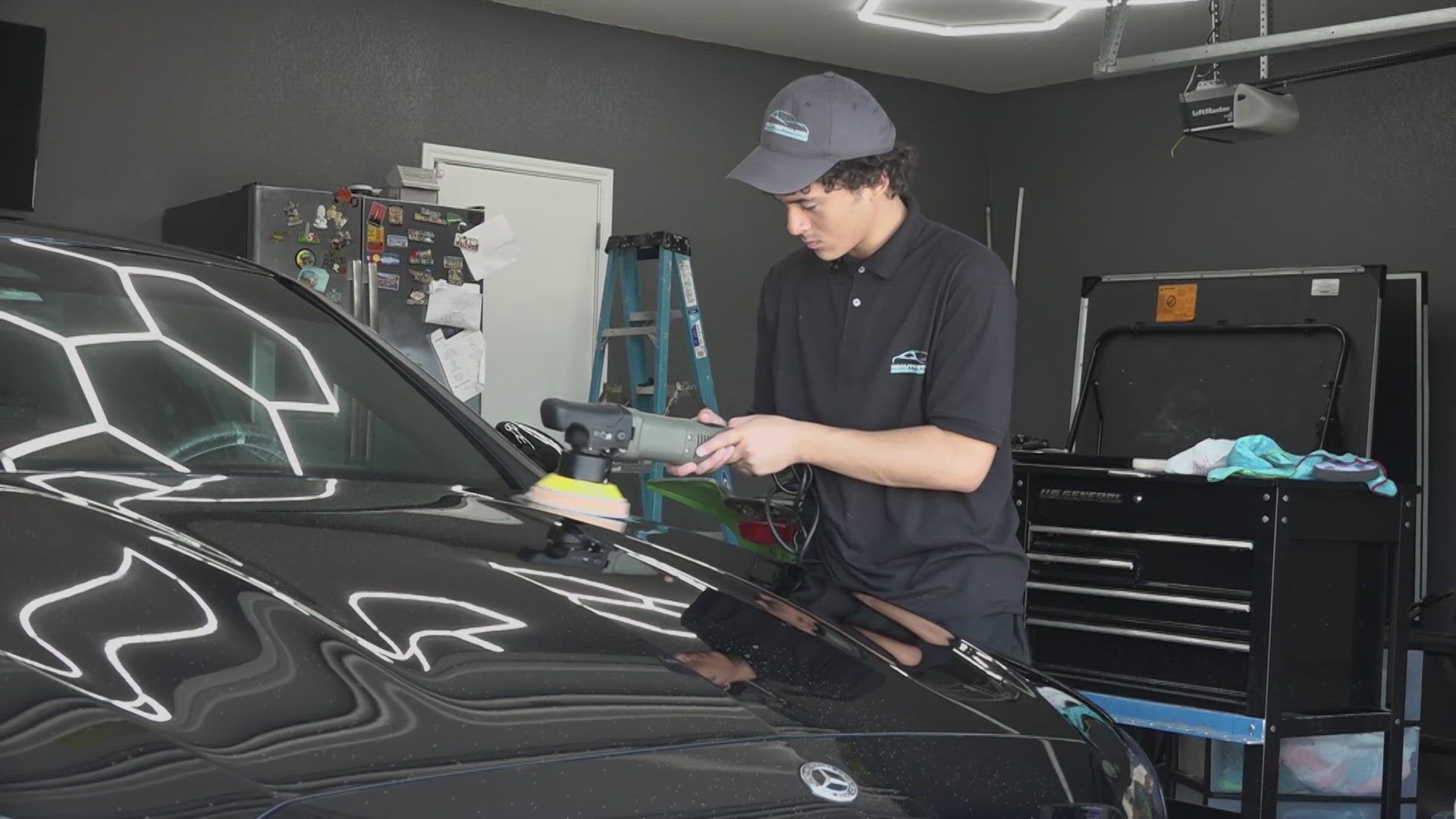 Joe Hernandez is just 15 years old, but his new auto detailing business is already hitting five stars on Google reviews.
