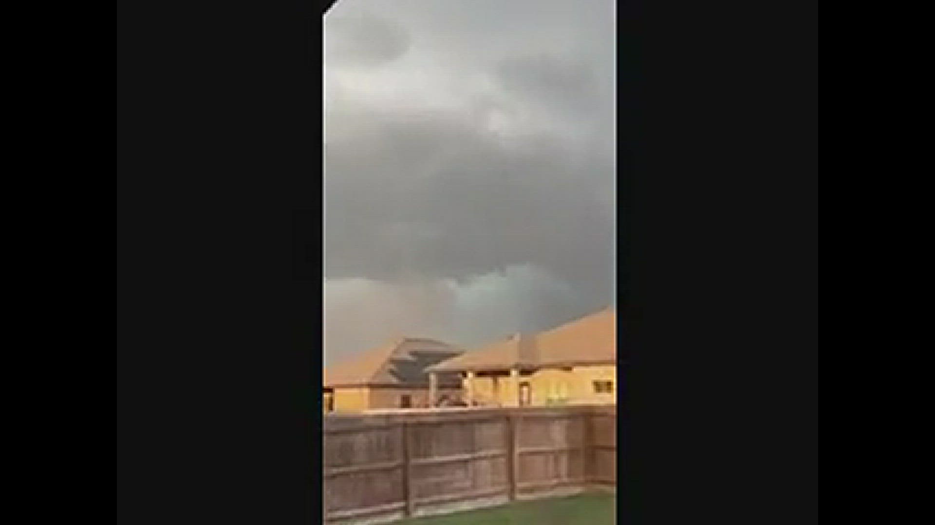 Tornado sirens sound through a neighborhood as a severe storm moves through Central Texas
Credit: KCEN Viewer