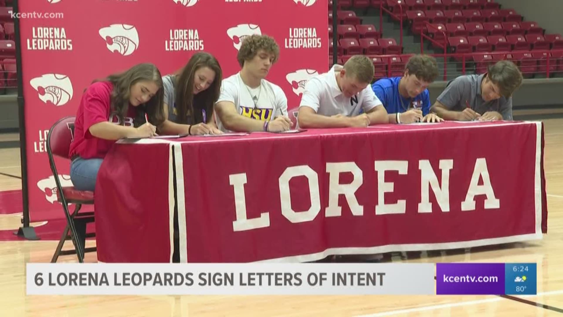 The Lorena athletes signed to play baseball and football, run track and to cheer.