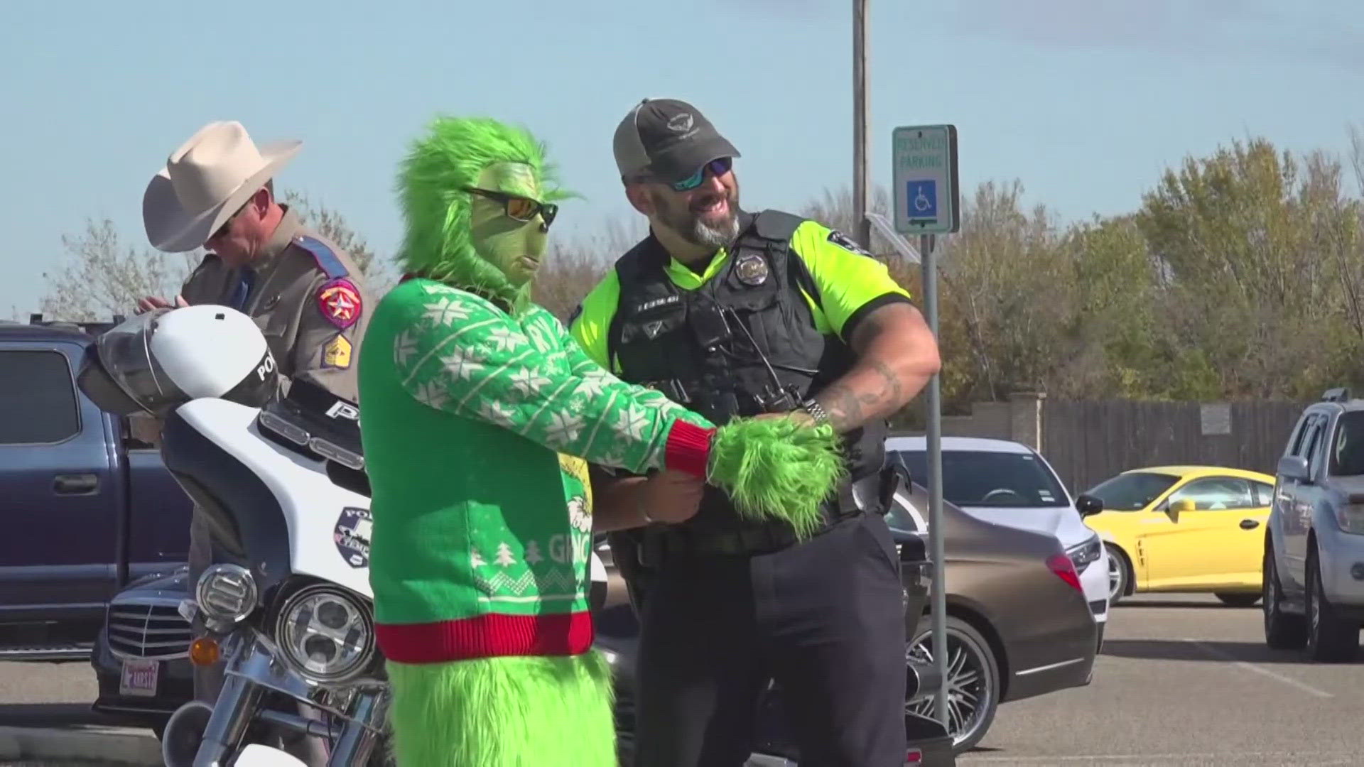 Hundreds of motorcyclists gathered in Temple for the 32nd Tri-county Toy Run of Central Texas; Santa Claus was even there on his 'Rudolph' - an Indian Roadmaster.  