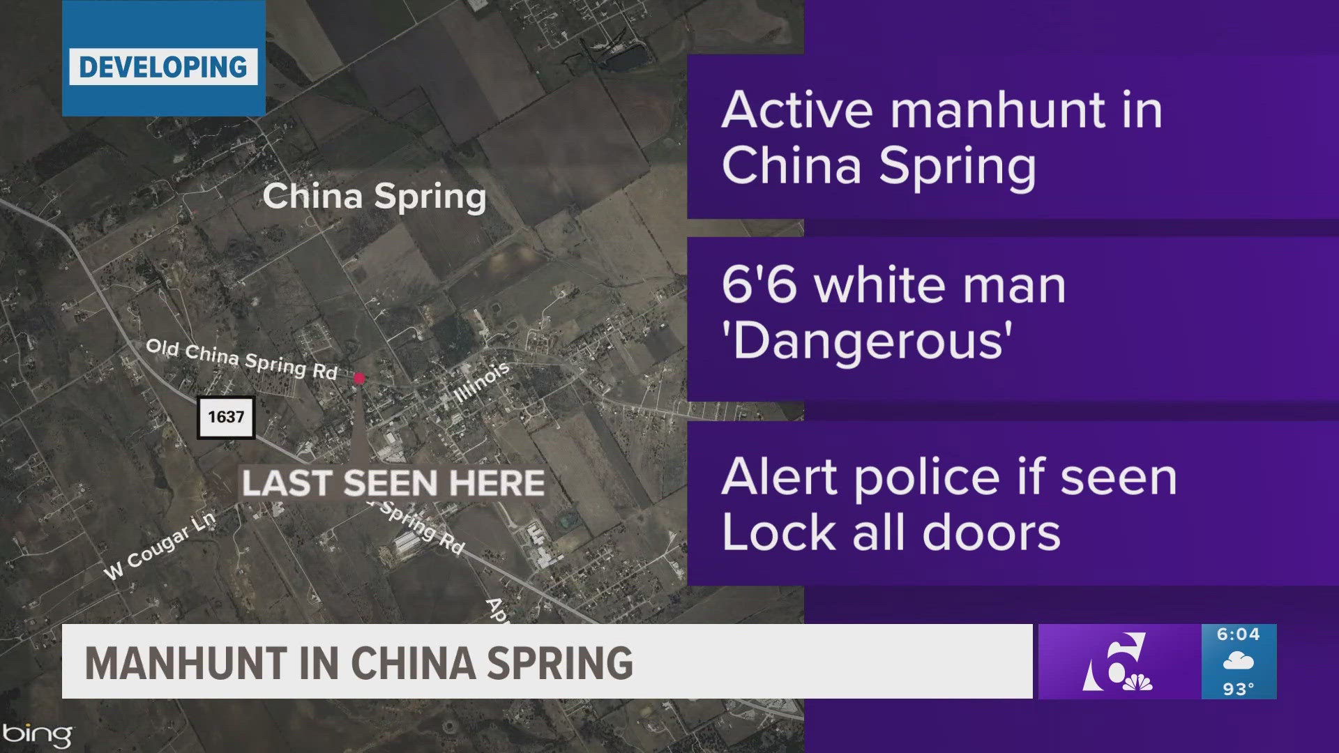 The China Spring Volunteer Fire Department asks anyone to report anything to the McLennan County Sheriff's Office.