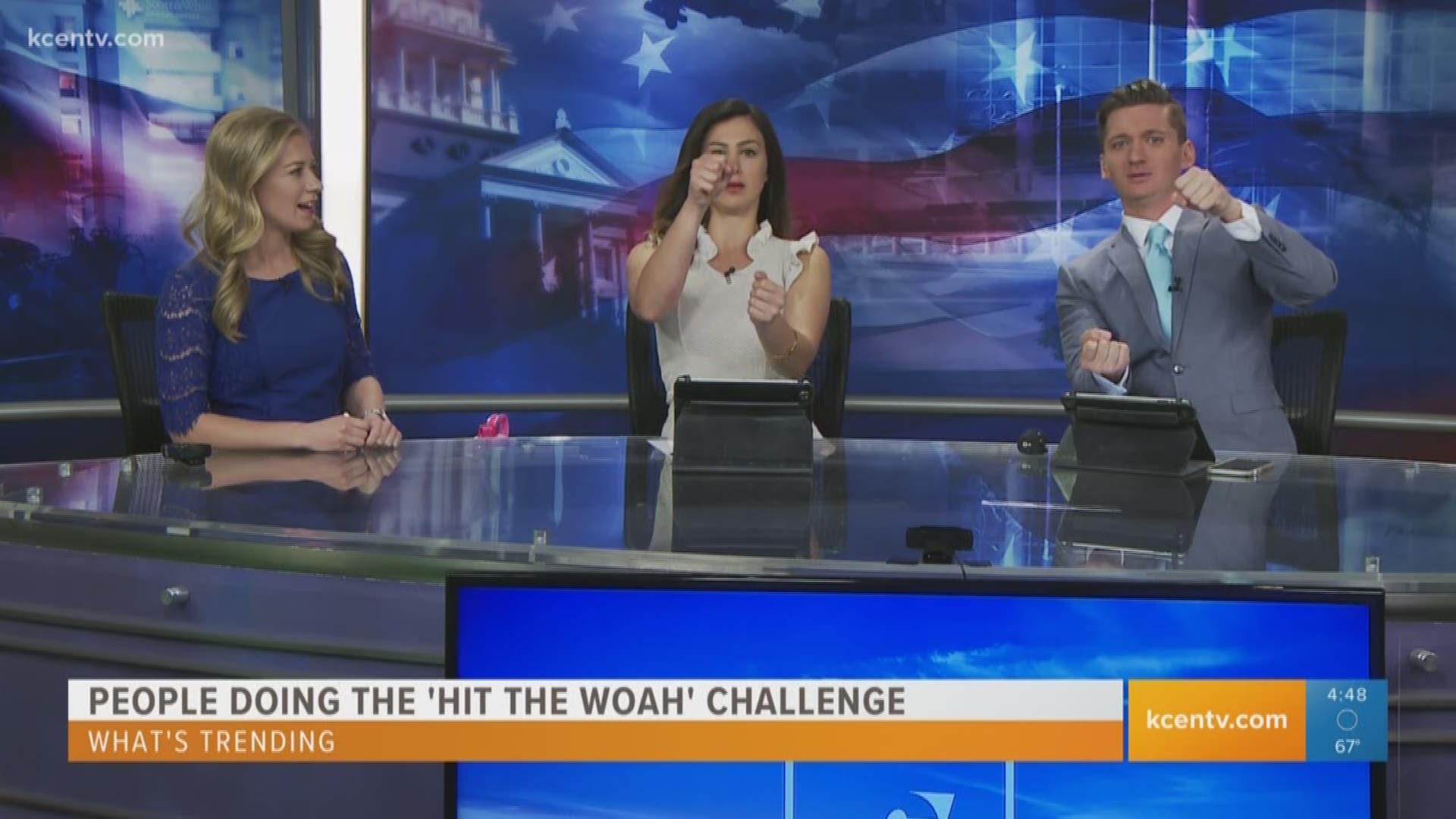 We try to "hit The Woah" on Texas Today. Plus, Kim Kardashian announced she is working to become a lawyer, and the official trailer for 'The Lion King' has been released.