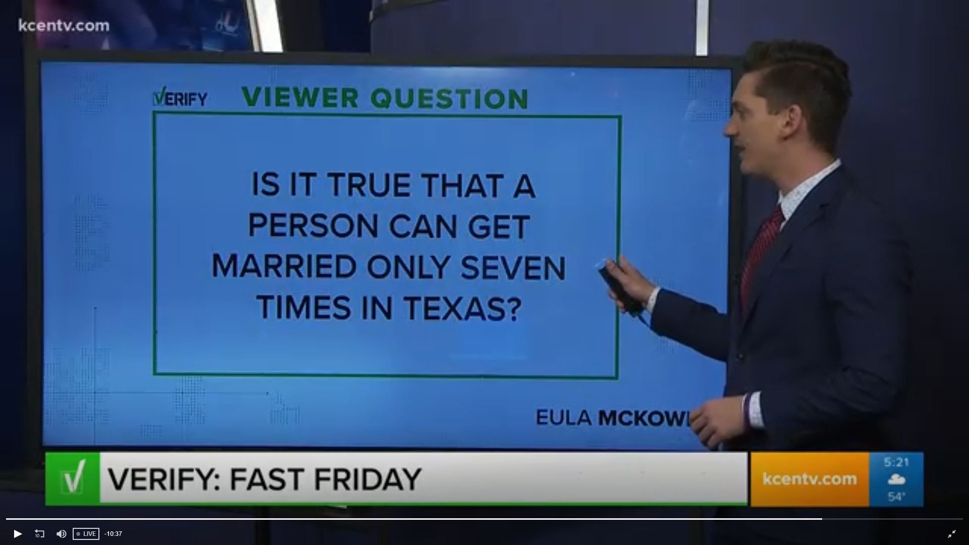 On this Fast Friday Verify, Morning anchor Chris Rogers verifies if there is a limit on the amount of times you get married in Texas.