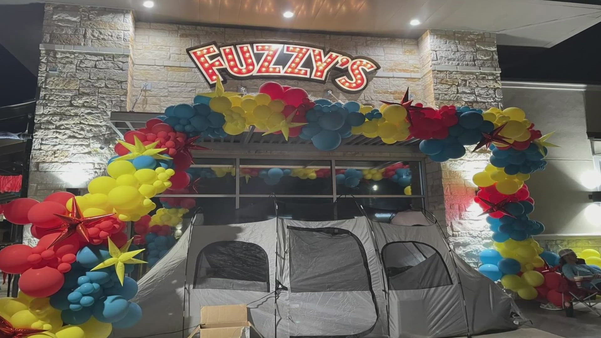 The first 50 people were awarded free Fuzzy's for an entire year, leading some Central Texans to camp out overnight.