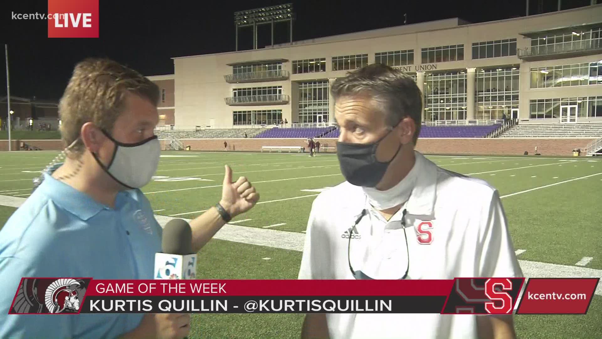 Kurtis Quillin catches up with Salado Head Coach Alan Haire on the big win vs Troy