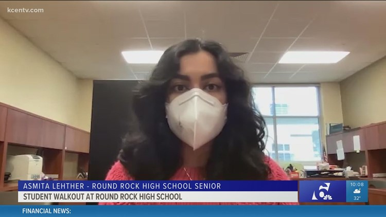 Students stage walkout at Round Rock High School