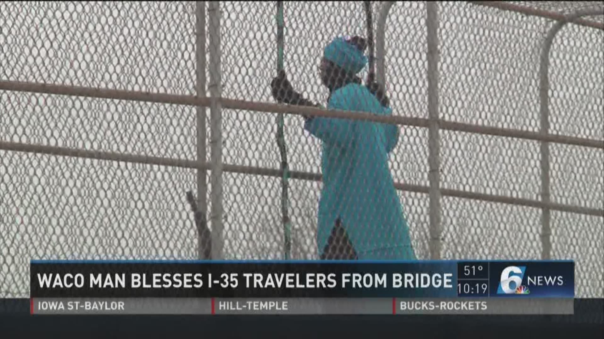 Virgil Bell, 60, has been praying for highway motorists in Waco for nearly a decade.