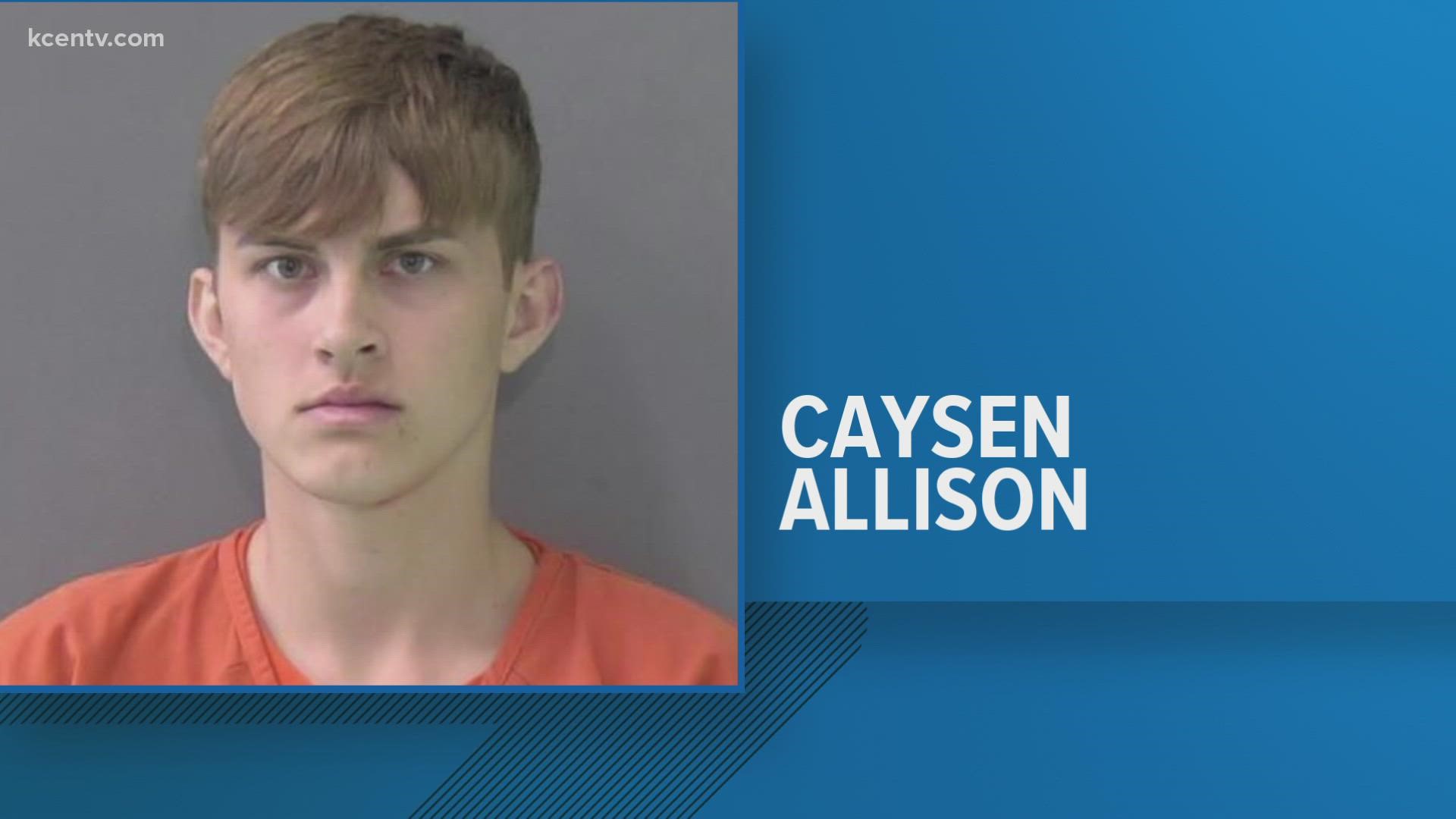 Caysen Allison, 18, is suspected of stabbing and killing fellow student Joe Ramirez, 18.