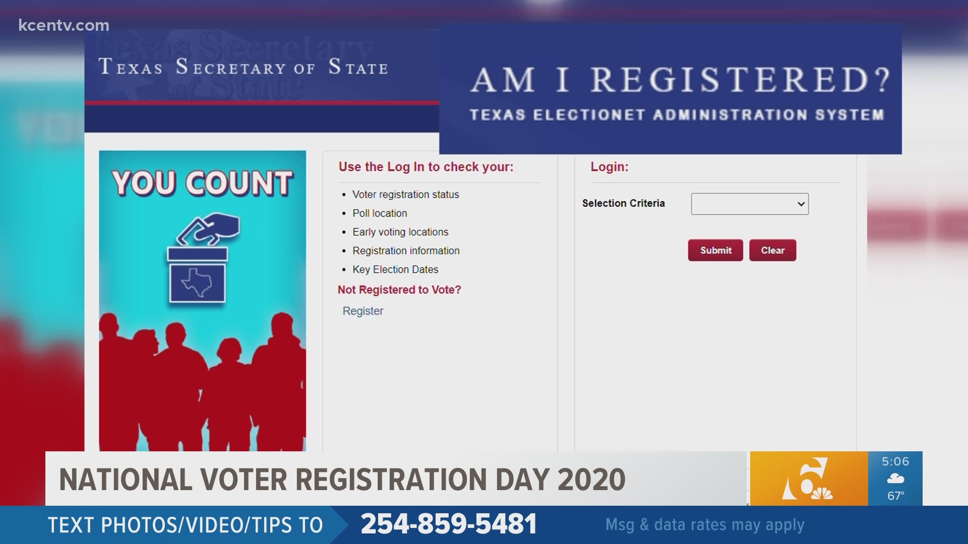 Today is National Voter Registration Day. Texas Today's Maria Aguilera walks us through everything you need to know to make sure you're able to vote in November.