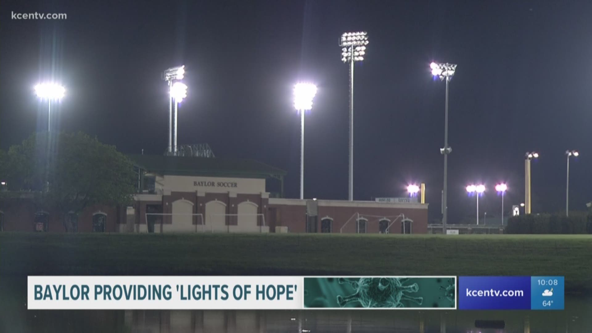 Baylor lit its athletic venues Sunday night as a symbol of hope, faith and unity for the Waco community.