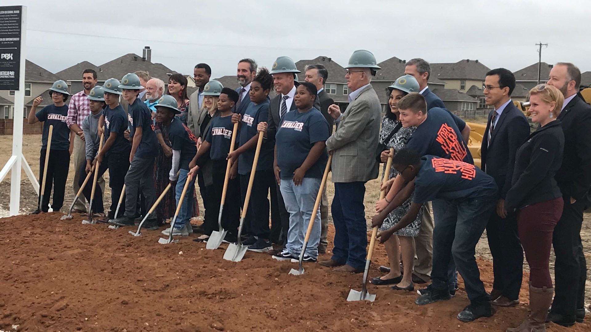 City leaders and Killeen ISD administrators met at the plot of land where the district's sixth high school is expected to open in 2022.
