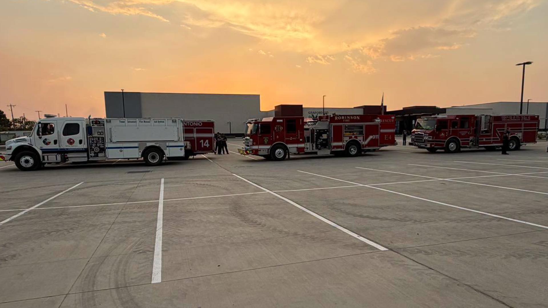 Robinson firefighters helping battle Ross Fire
