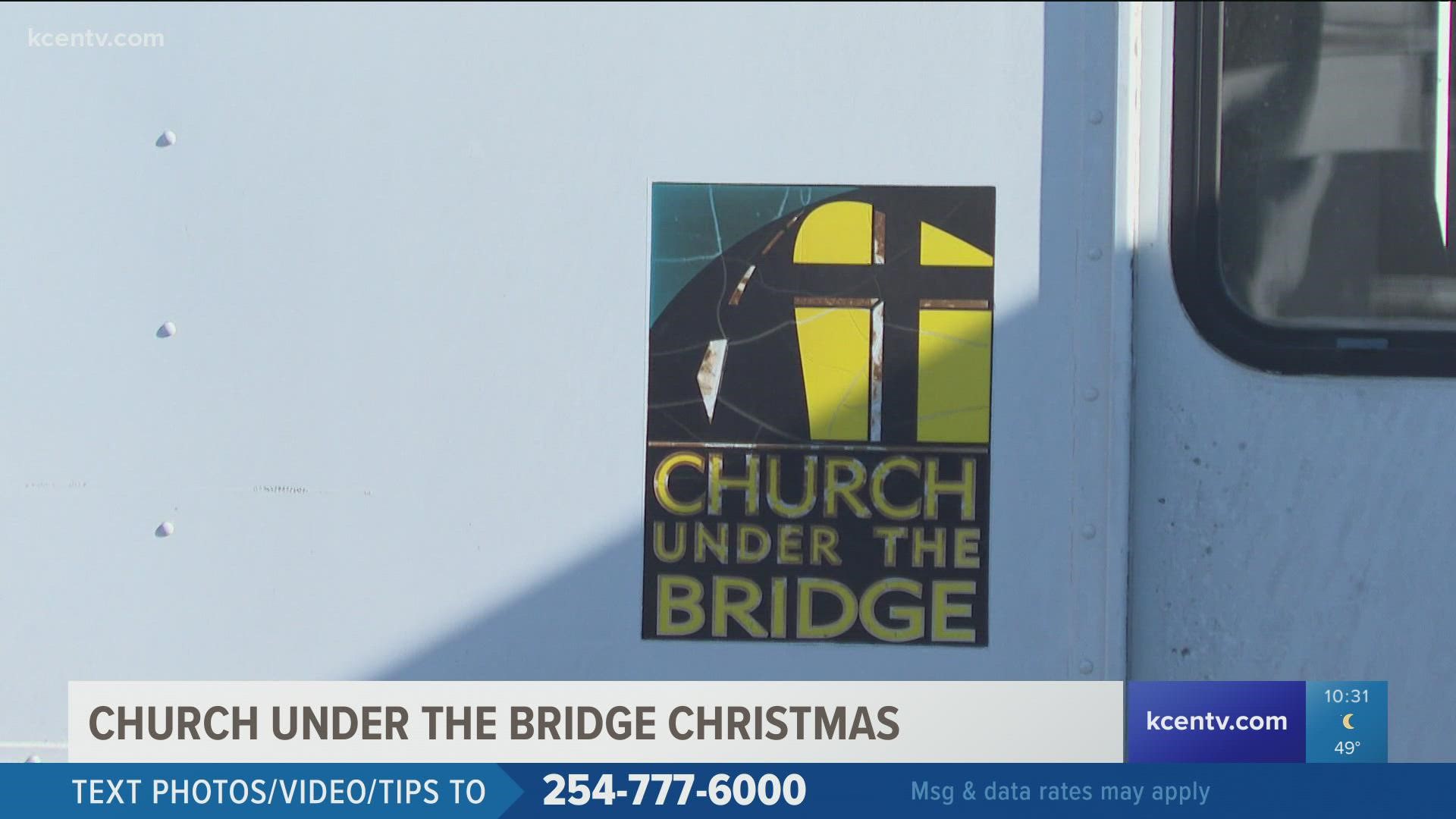 Church Under the Bridge celebrated Christmas a little early as they gave out gifts the homeless