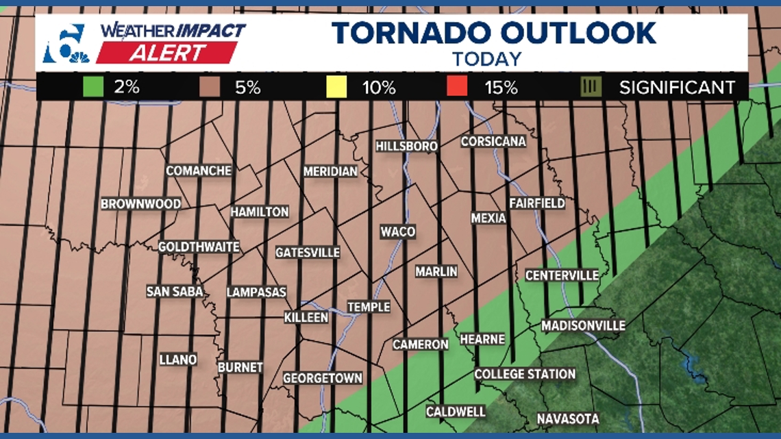 Tornado Watch issued for several Central Texas counties, severe storms ...