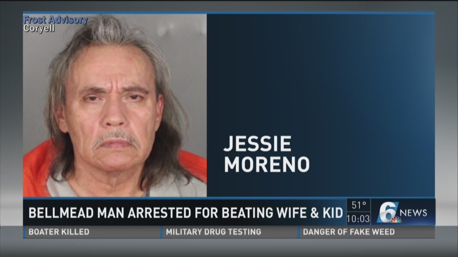 A Bellmead man is in the McLennan County Jail after police said he beat his wife and daughter over the weekend. 