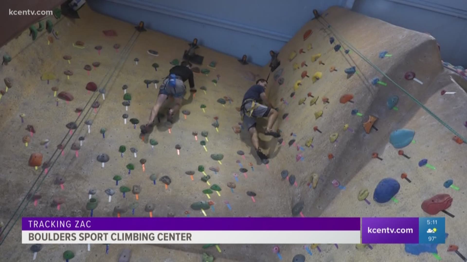 Zac and Texas Today anchor Chris Rogers made their way over to Boulders Sport Climbing Center in Harker Heights.