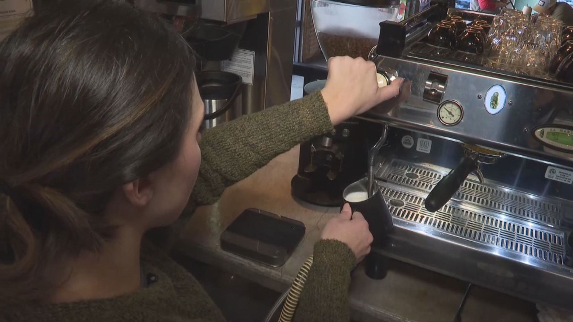 Morning anchor Heidi Alagha tries her hand at making a piping hot latte. If you have a job you want Heidi to attempt, email her at HAlagha@KCENtv.com