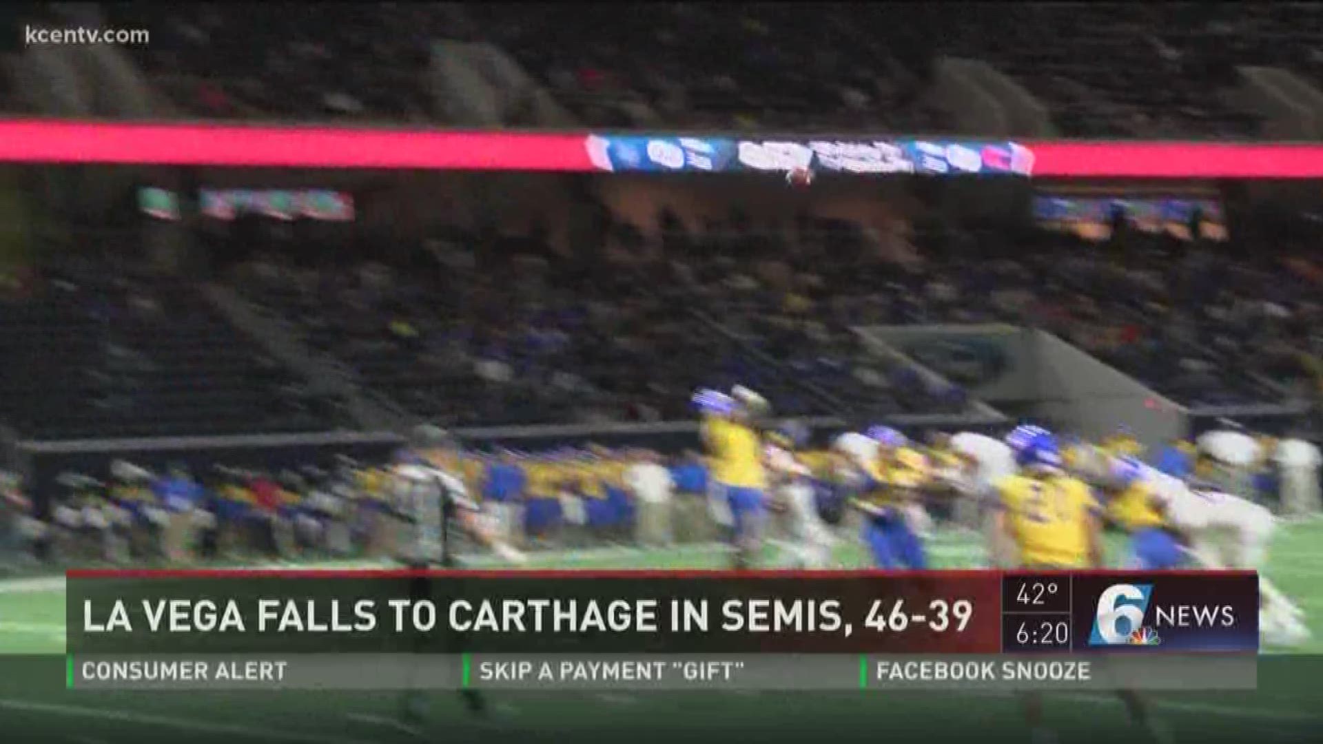 La Vega falls to Carthage in state semifinals 46-39.