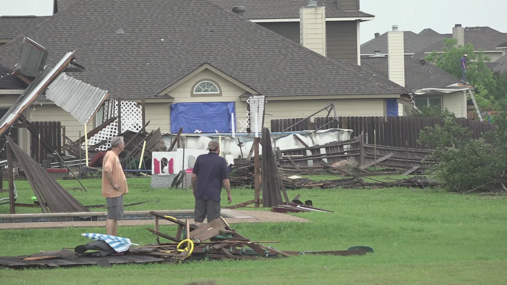 The storms pummeled through Central Texas late Friday morning into early afternoon.