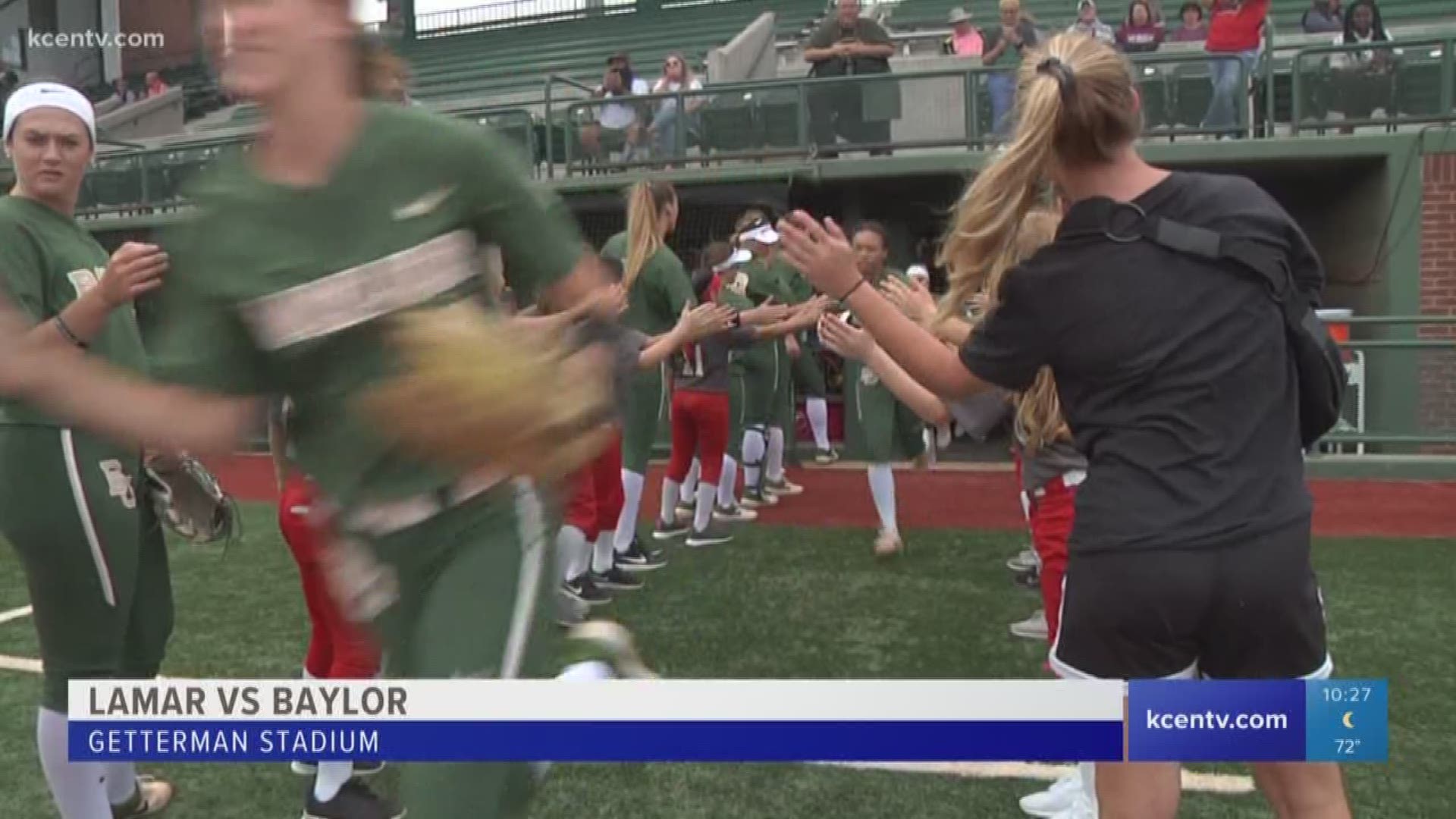 Baylor Softball got the dub in both games, winning 6-0 and 2-0.