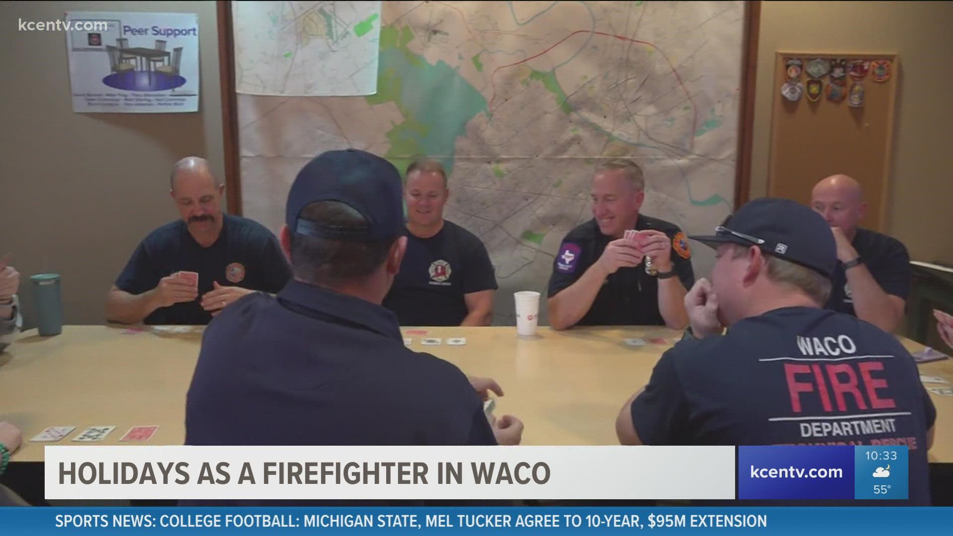 They call themselves the Beasts of the East at Waco Fire Station 1 and it was all smiles for the firefighters who were joined by family at work.