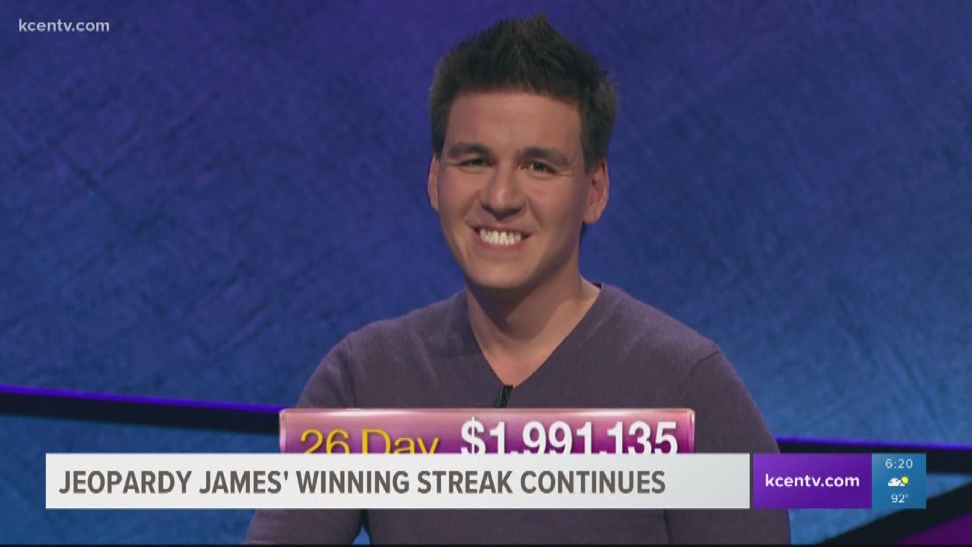 Through 26 days of 'Jeopardy!', James Holzauer has racked up $1,991,135.