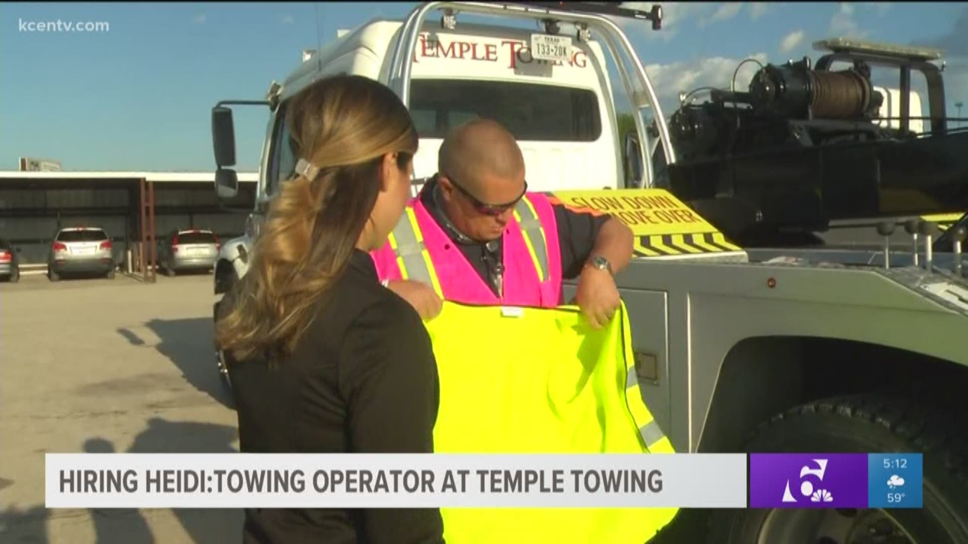 Hiring Heidi: Tow Truck operator at Temple Towing.
