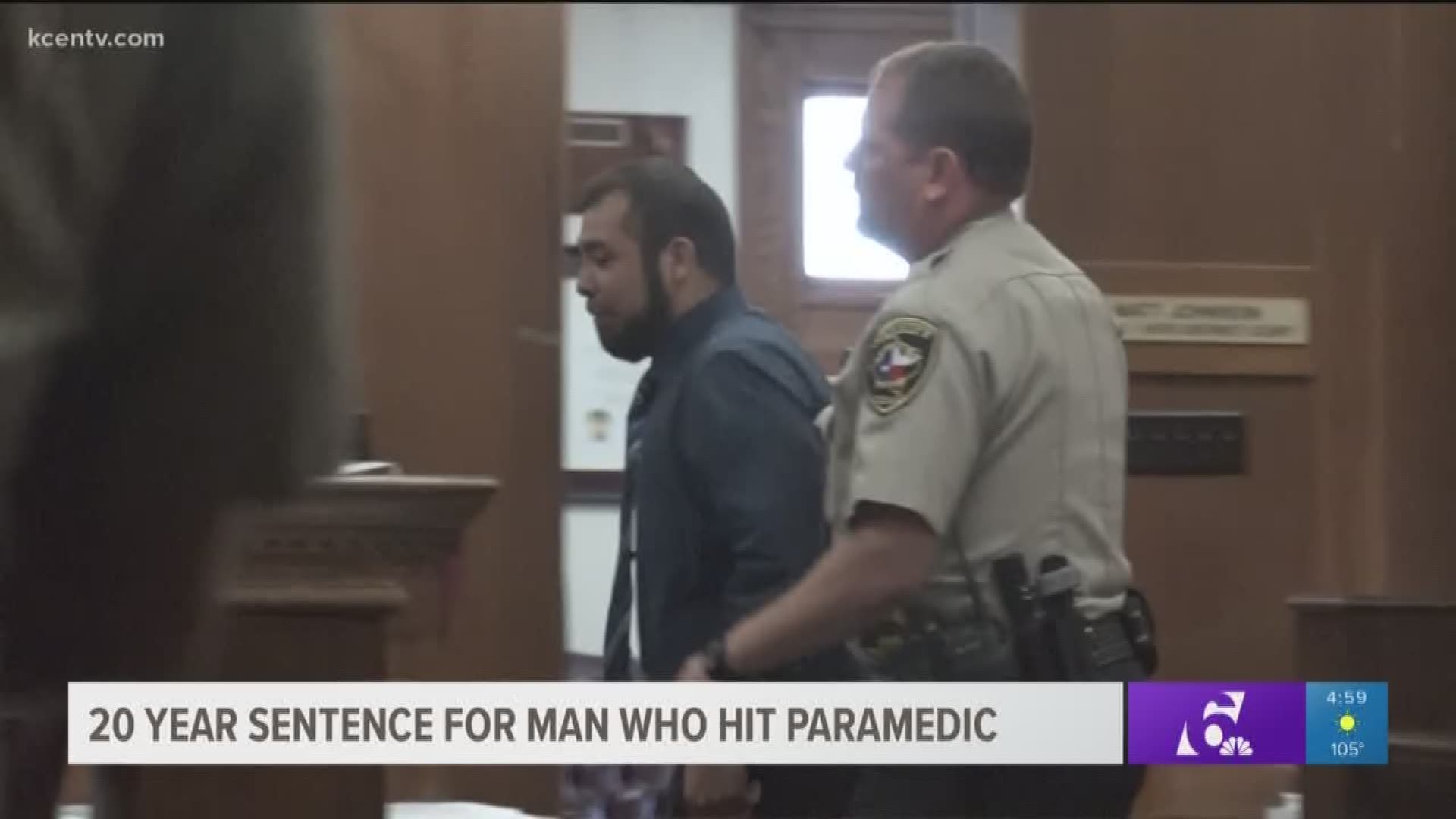 The man who ran over a McLennan County paramedic while driving drunk has a 20-year prison sentence ahead of him. 