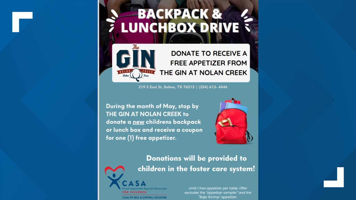 Gin at Nolan Creek holds backpack drive for CASA - Vimarsana News