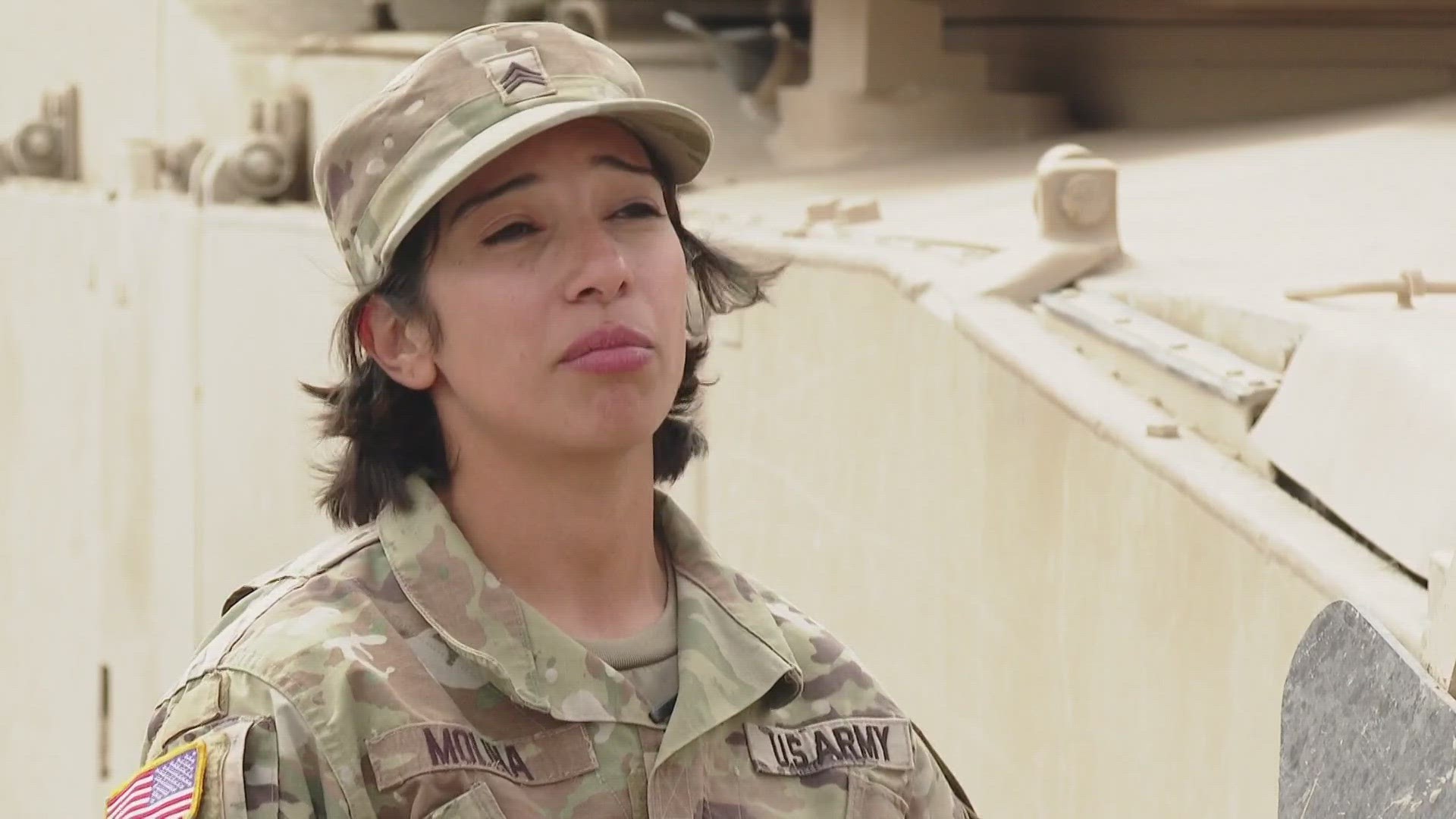 Molina was born and raised in Iraq, sparking her interest in wanting to join the armed forces to help out.