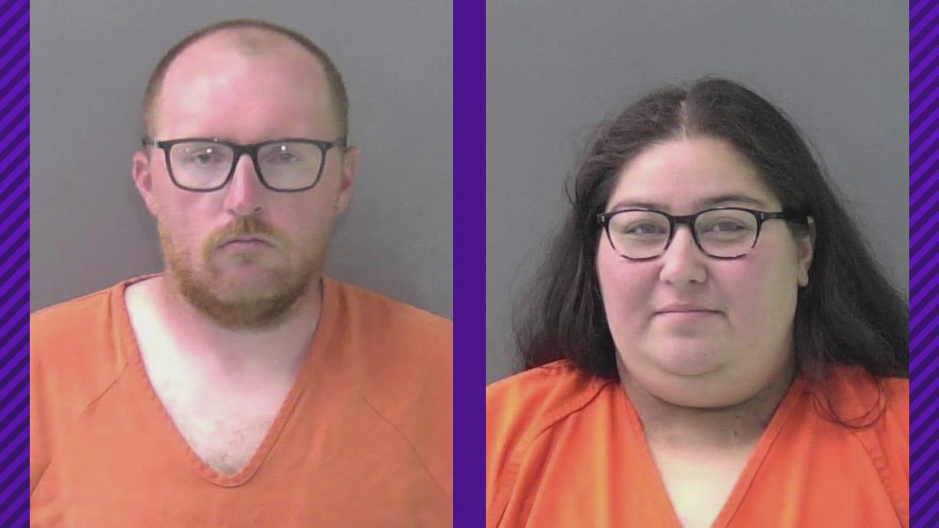 Alicia Sophia Aguillon and William Cody Brown were arrested and charged with injury to child/elderly/disabled with intent of bodily injury.