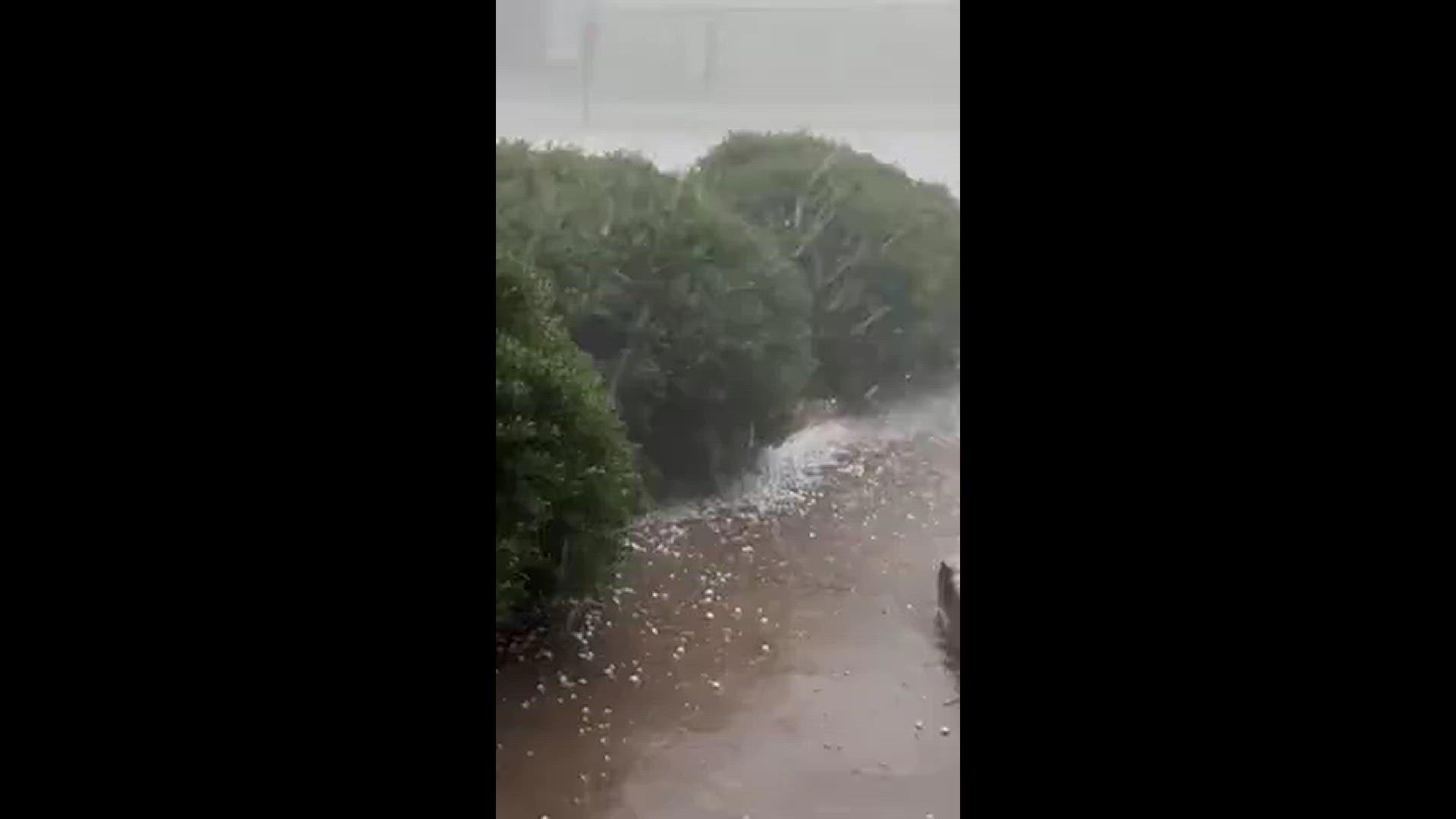 Hail and heavy rain falls in Killeen, Texas
Credit: Valerie King