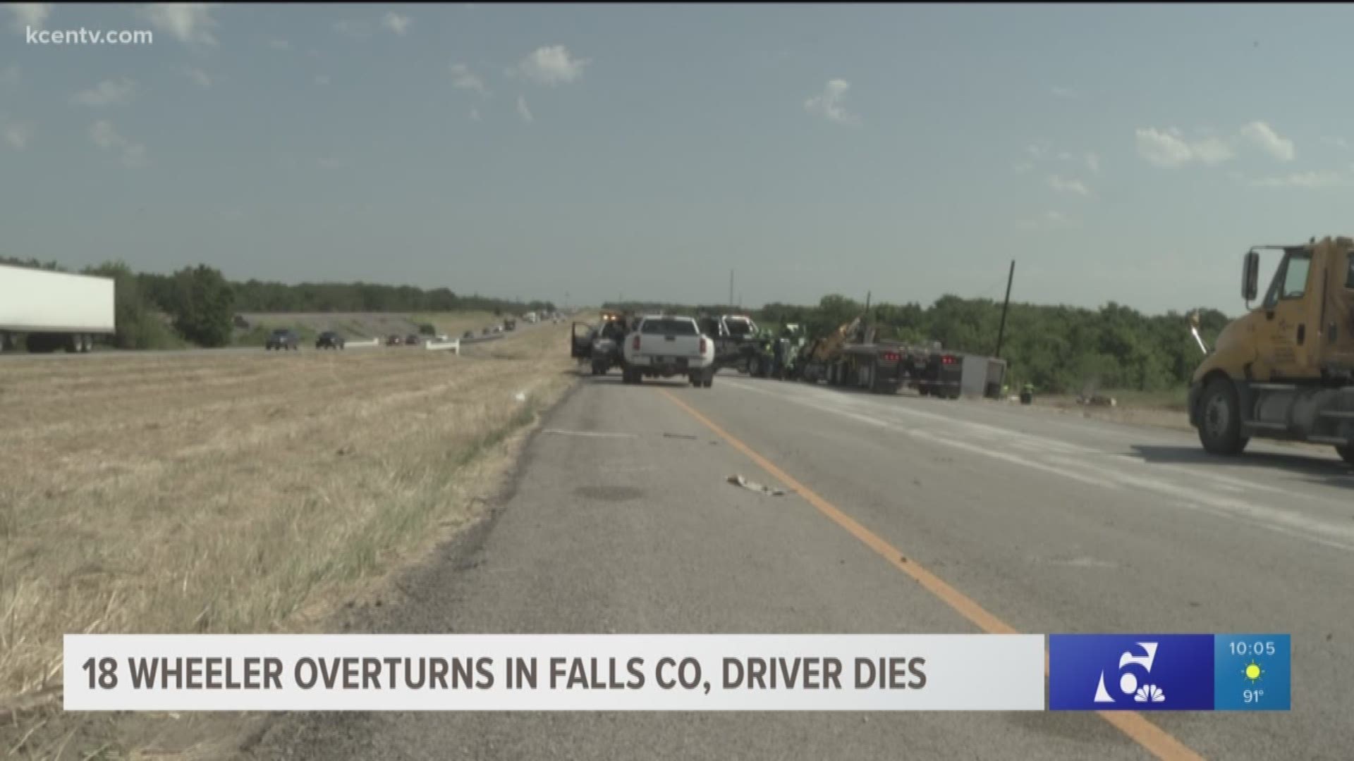 Authorities have identified the man who died in a semi rollover crash in Falls County. 